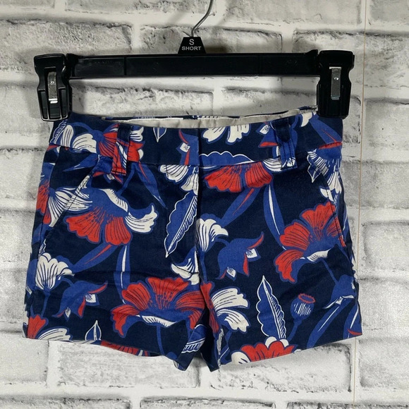 Girl’s J. Crew crewcuts shorts blue floral size 6 - Picture 1 of 3